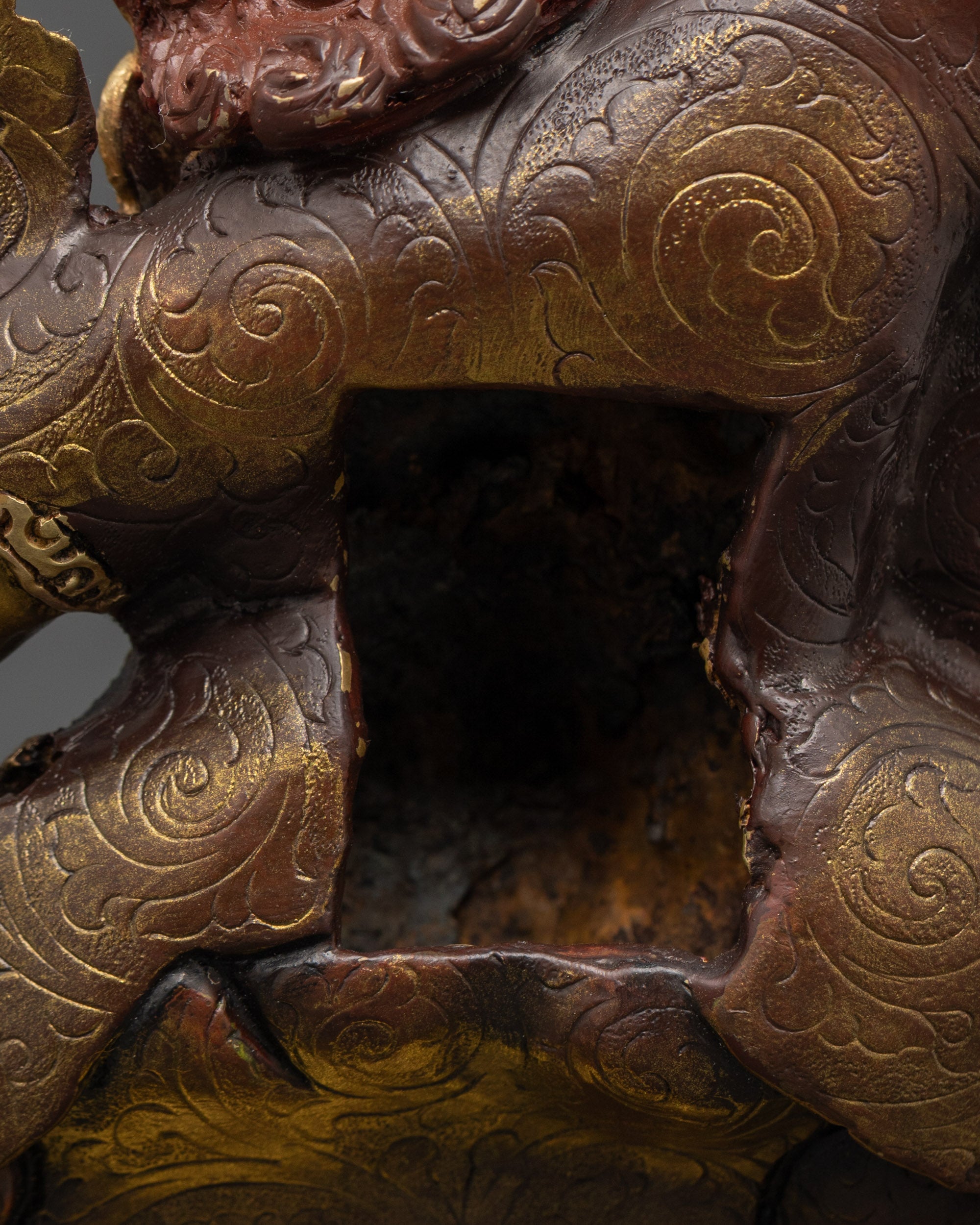 Tibetan Oxidized Dorje Drolo Statue | Wrathful Guru Rinpoche Form