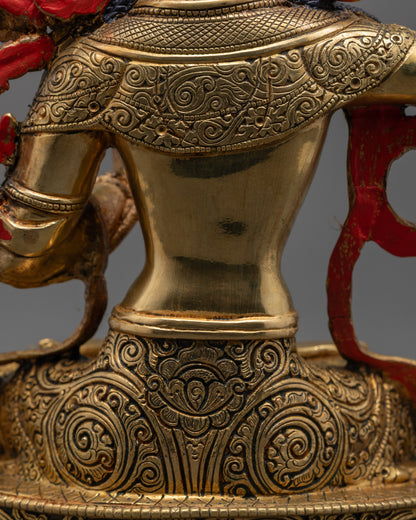 Exquisite Monju Bosatsu Statue | Traditional Nepalese Spiritual Art