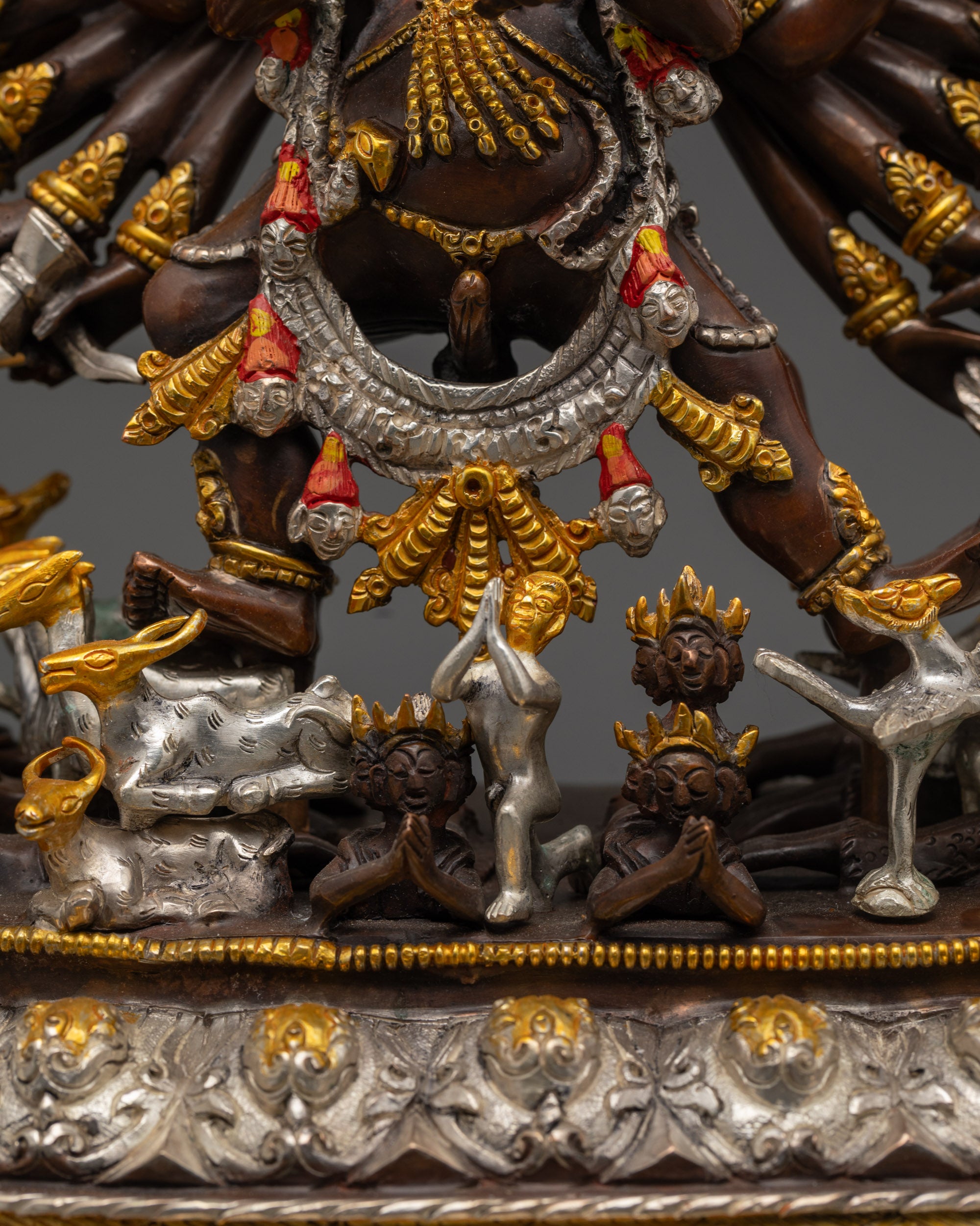 Oxidized Yamantaka Statue | Fierce Vajrabhairava Deity from Nepal