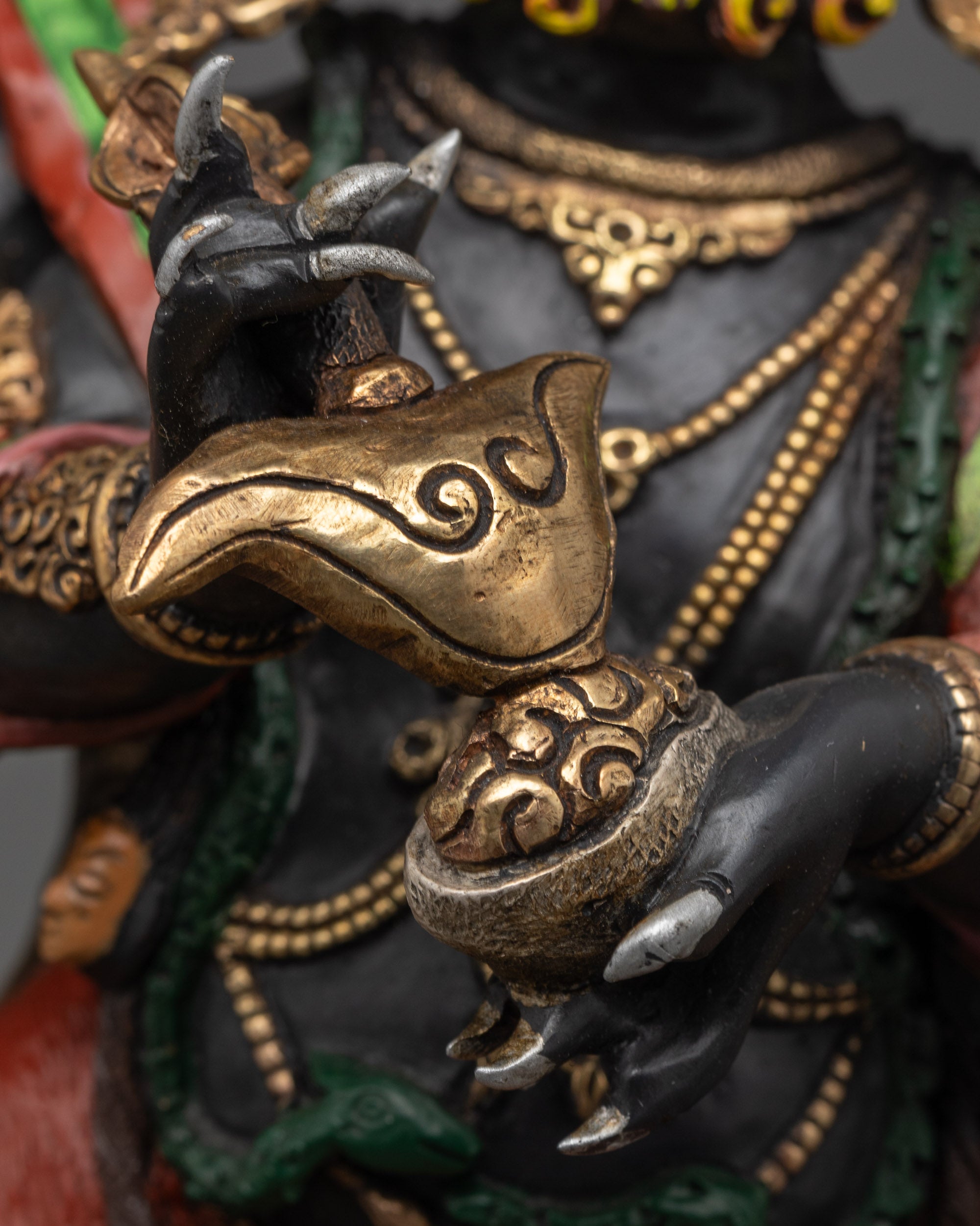 Six Armed Mahakala Statue | Fierce Vajrayana Guardian Handcrafted