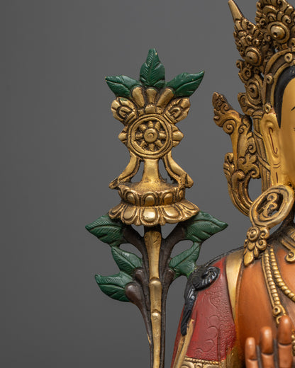 Serene Maitreya Buddha Statue | Traditional Buddhist Spiritual Idol