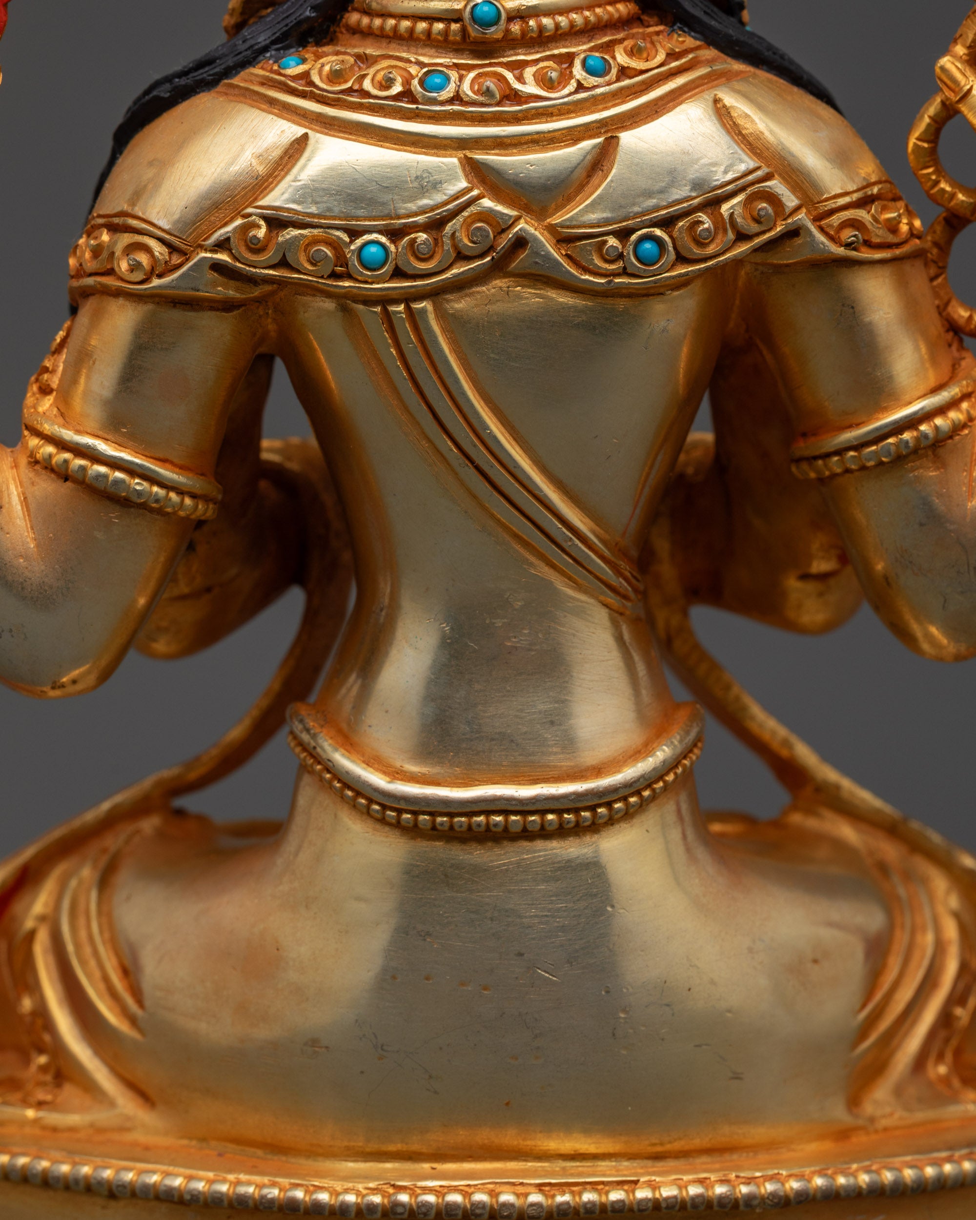 Four-Armed Avalokiteshvara Sculpture | Lost Wax Nepalese Artwork