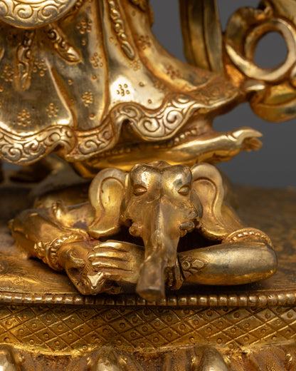 White Mahakala Statue from Nepal | Wrathful Deity for Meditation