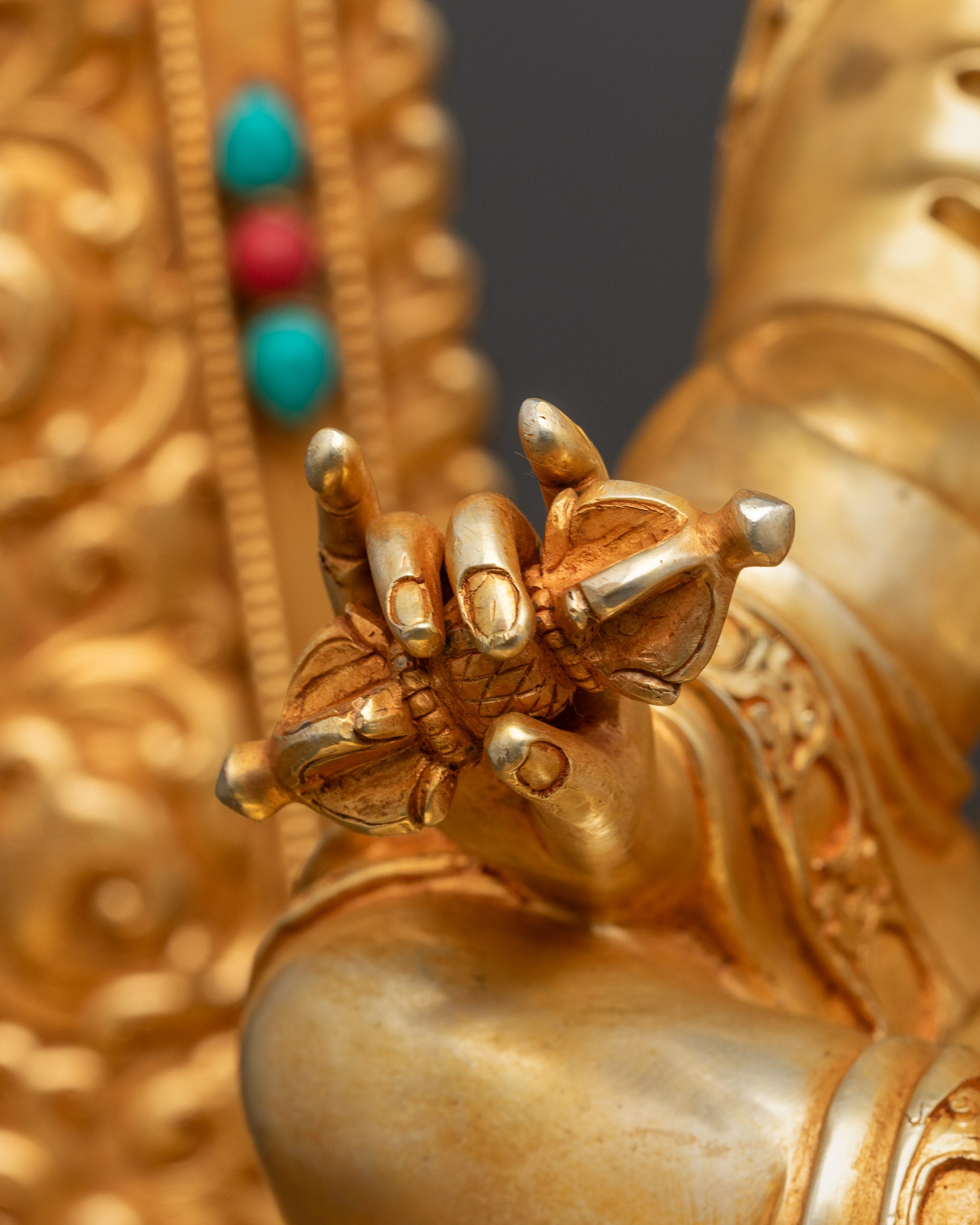Majestic Statue of Guru Rinpoche | Handmade Nepalese Artwork