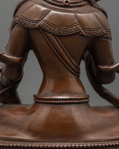 Oxidized Bodhisattva Ksitigarbha Statue | Nepalese Buddhist Art