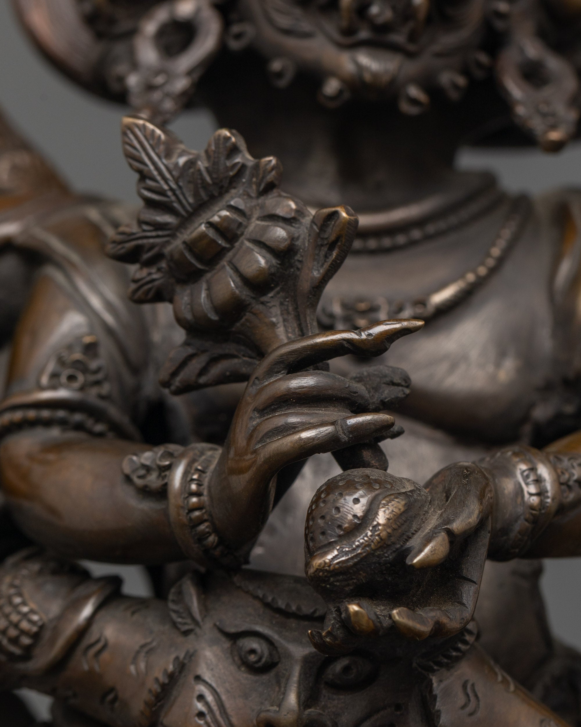 Oxidized Hayagriva Sculpture | Handmade Buddhist Protector