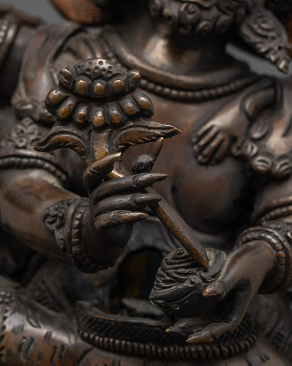 Tibetan Hayagriva Statue | Lost Wax Carved Buddhist Deity