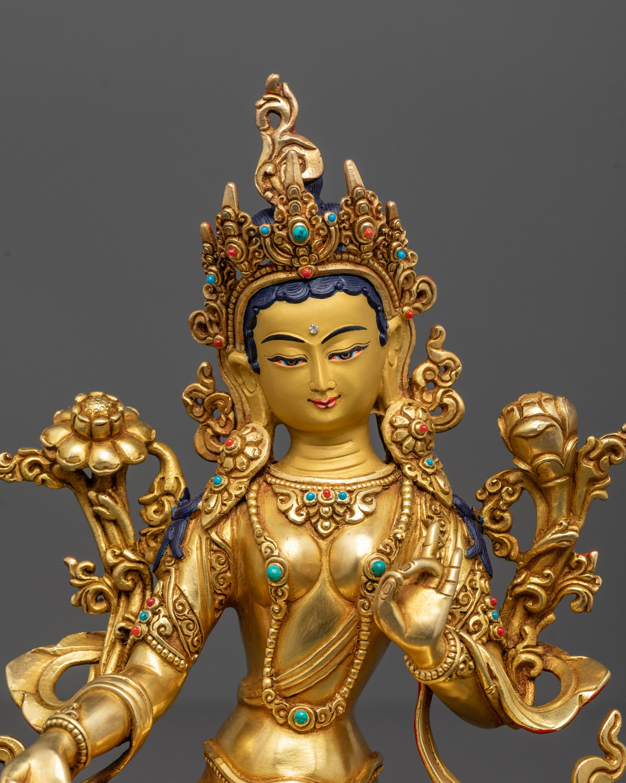 Nepalese Green Tara Statue | Mother of Compassion