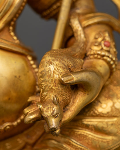 Wealth Deity White Dzambhala Statue | Prosperity Deity