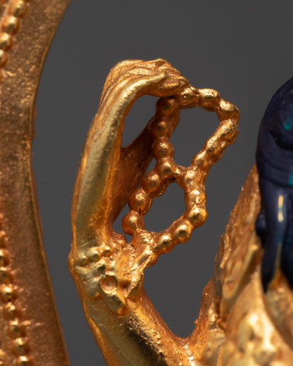 Nepalese Chenrezig Statue | 24k Gold Gilded Machine-Cast