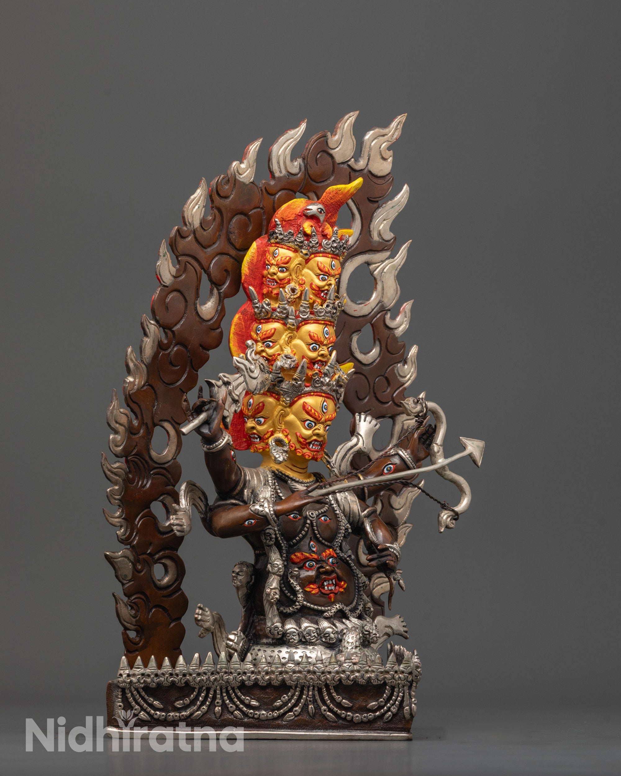 Ekajati, Rahula & Dorje Legpa Statue Set | Buddhist Protector Deities