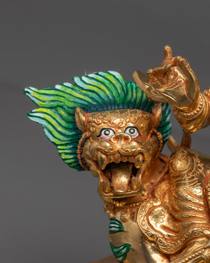 Nepalese Namtoshe Statue | Gold Fire-Gilded Buddhist Deity