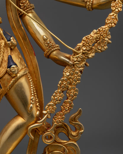 Handcrafted Kurukulla Statue | 24K Gold-Gilded Goddess of Attraction