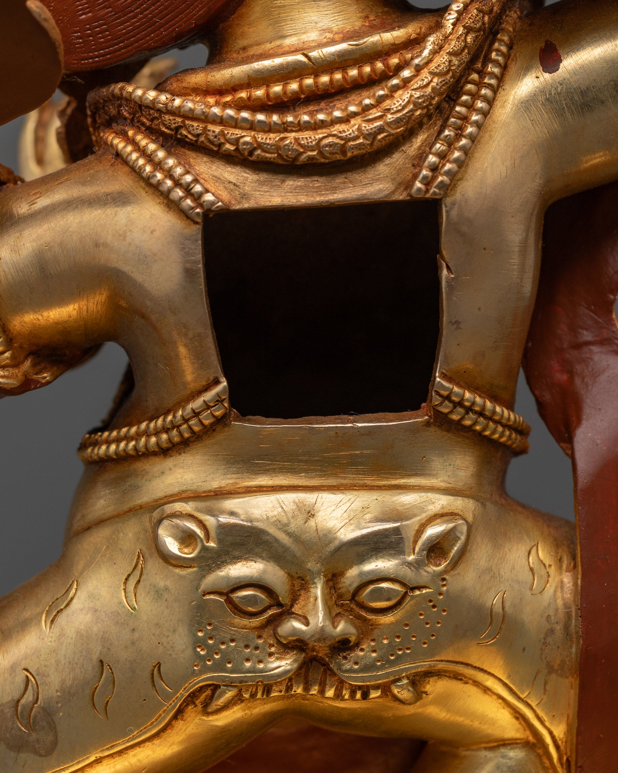 Wrathful Vajrapani Statue | 24K Gold-Gilded Guardian of Enlightenment