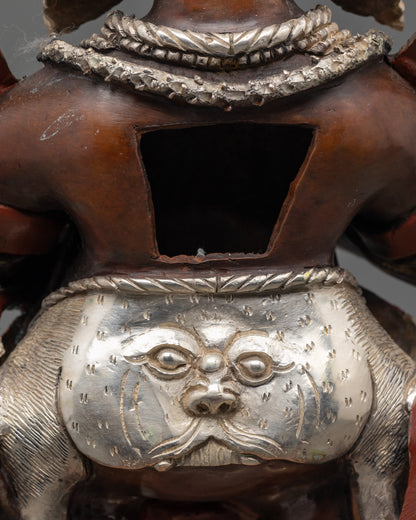 Fierce Shakya Mahakala Statue | Authentic Hand-Carved Dharma Protector