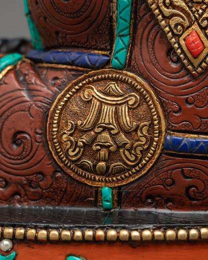 Blue Bhaisajyaguru Statue | Traditional Nepalese Idol for Healing