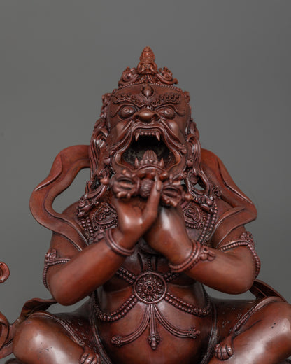 Oxidized Vajradhaka Statue | Spiritual Buddhist Decor from Nepal