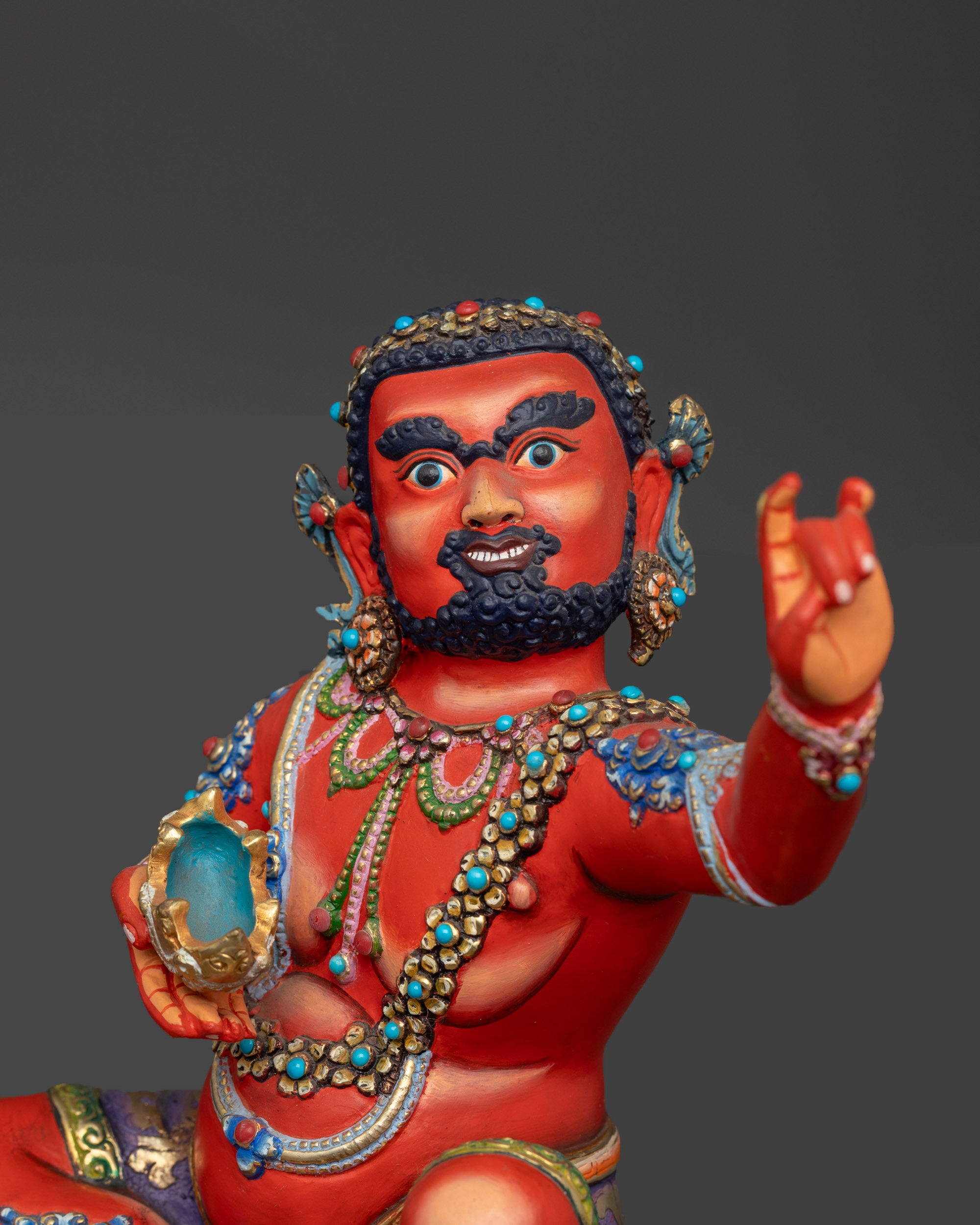 Red Hued Virupa Statue | Spiritual Sculpture for Spiritual Altars