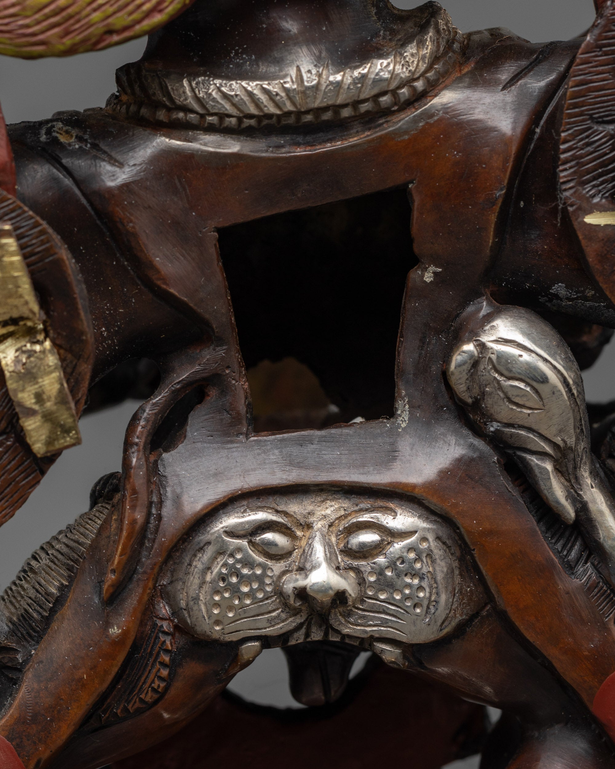 Sacred Vajrakilaya Sculpture | Oxidized Copper Buddhist Artwork