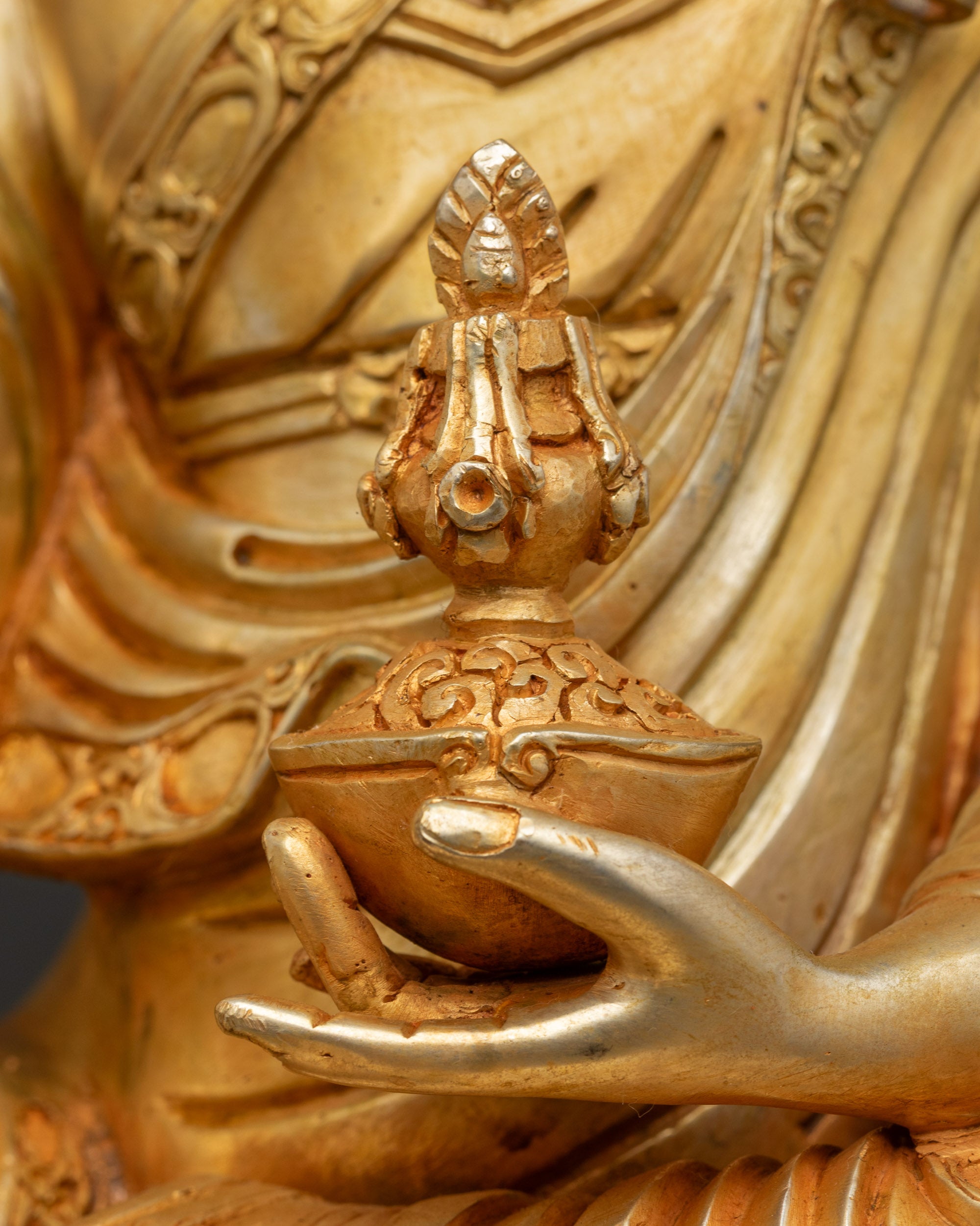 Majestic Statue of Guru Rinpoche | Handmade Nepalese Artwork