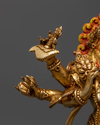 White Six-Armed Mahakala Statue | Protector in Vajrayana Buddhism