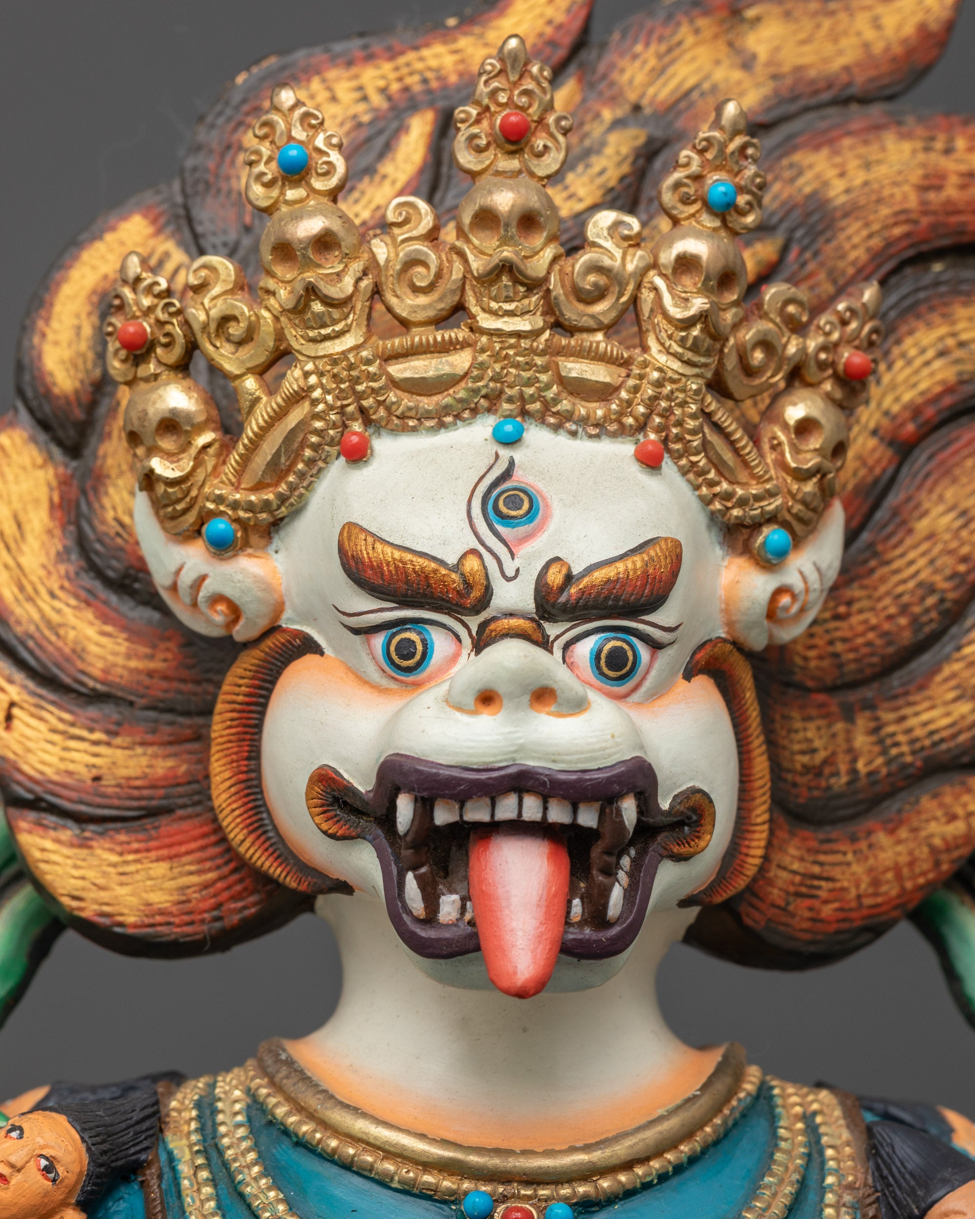 Lion-headed Simhamukha Statue | Himalayan Statue of Fierce Dakini