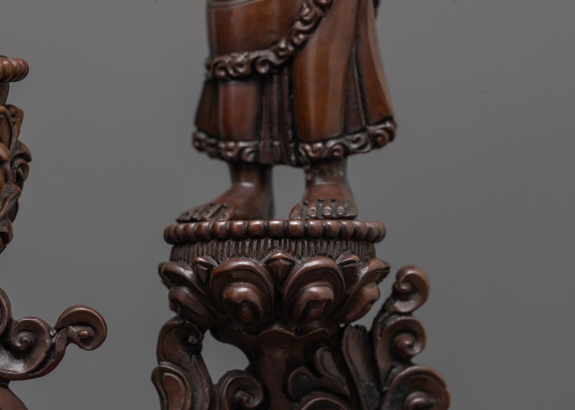 Oxidized Statue of Shakyamuni Buddha with Disciples | Buddhist Artwork