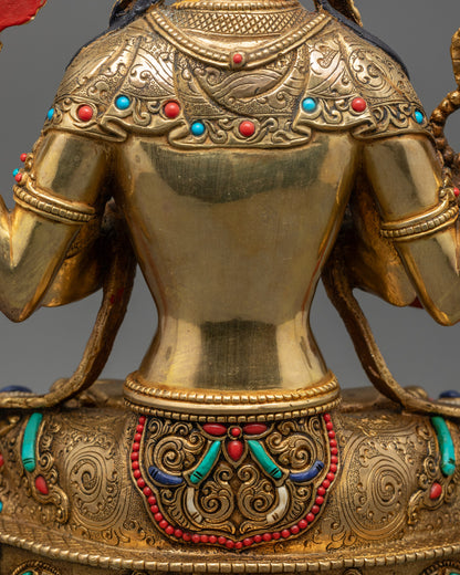 Nepalese Handmade Chenrezig Statue | Divine Compassion & Sacred Decor