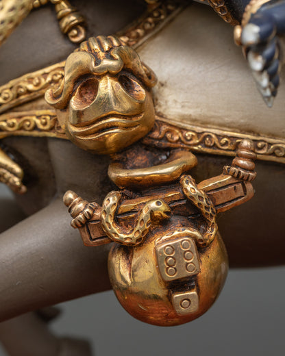 Palden Lhamo Statue | Hand-Painted Tibetan Buddhist Sculpture