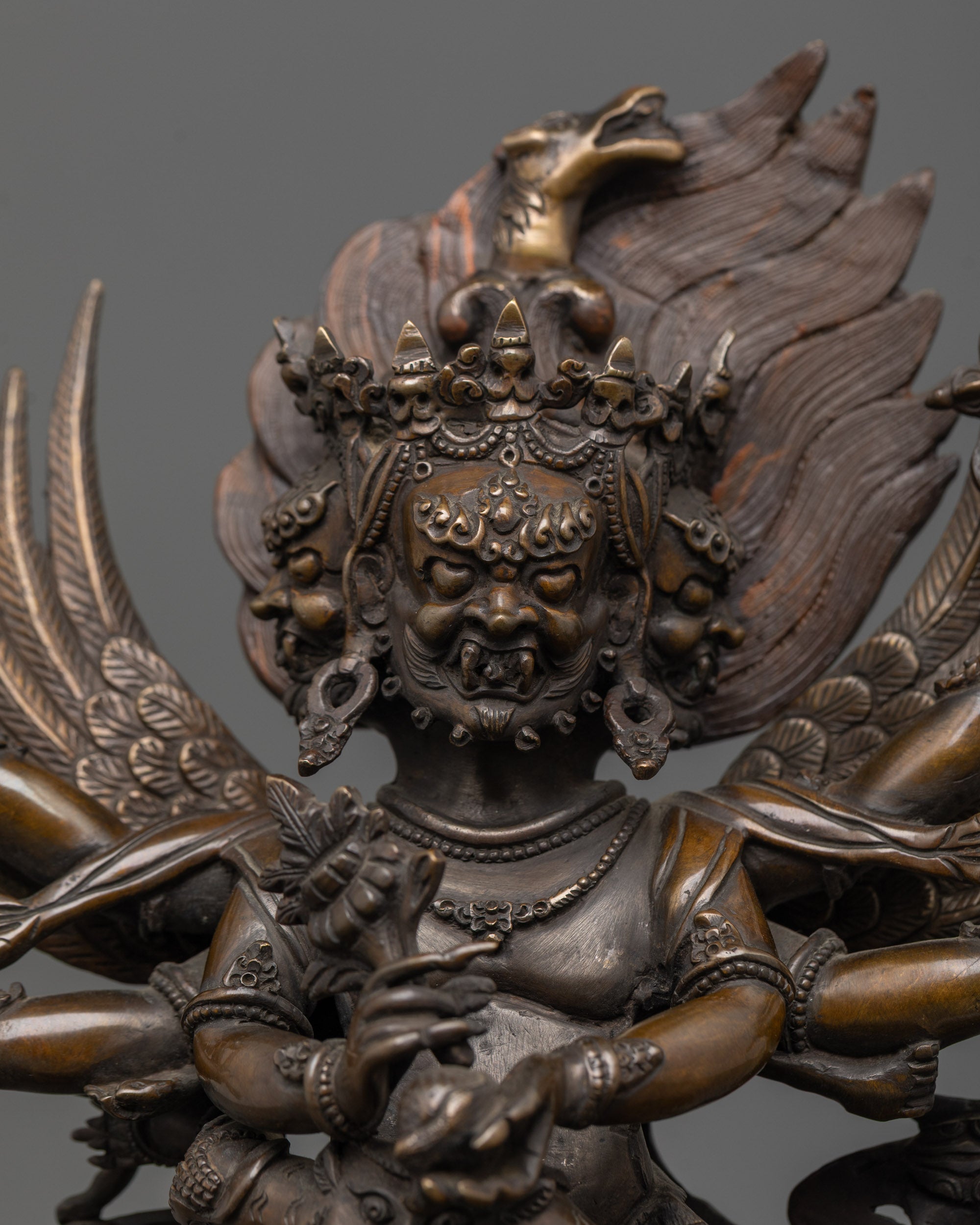 Oxidized Hayagriva Sculpture | Handmade Buddhist Protector