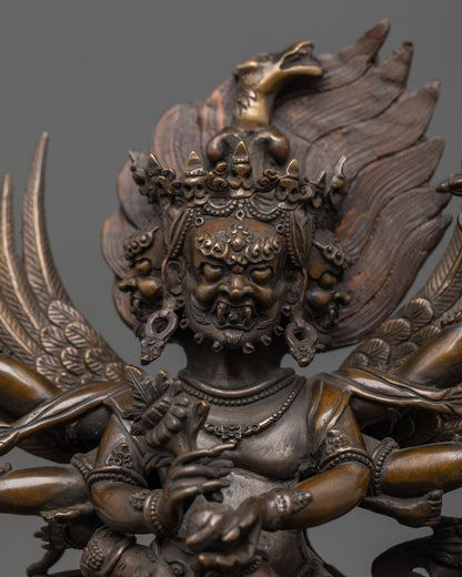 Oxidized Hayagriva Sculpture | Handmade Buddhist Protector