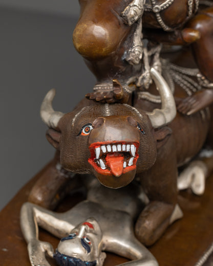 Premium Yamantaka with Consort Statue | Handcrafted Protector Deity