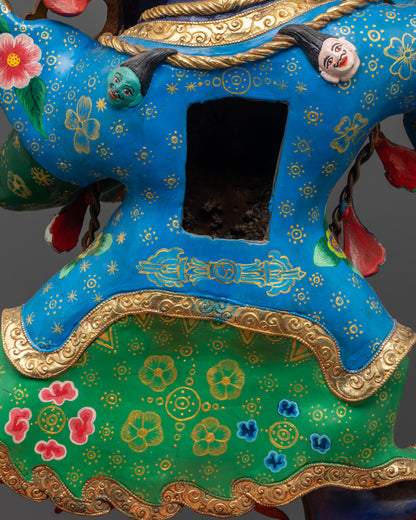 Mahakala Bernagchen Statue | Hand-Carved Tibetan Protector Deity