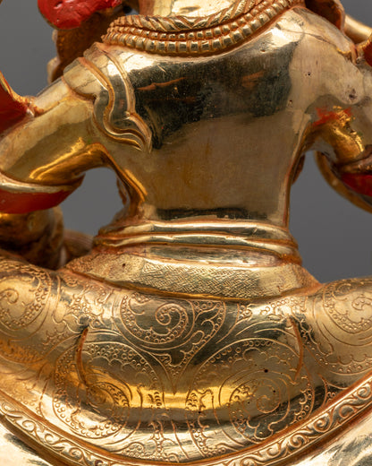 Nepalese Namtoshe Statue | Gold Fire-Gilded Buddhist Deity