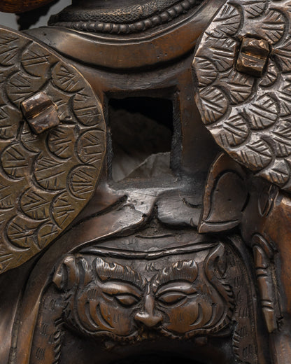 Tibetan Hayagriva Statue | Lost Wax Carved Buddhist Deity