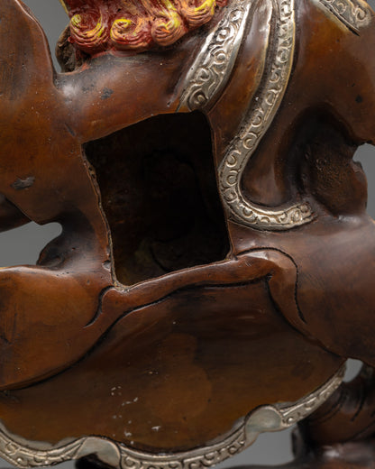Oxidized Dorje Drolo Statue | Handcrafted Buddhist Sculpture