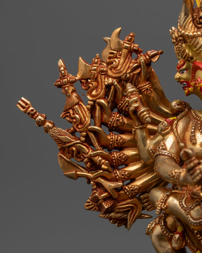 Handcrafted Yamantaka Statue | Wrathful Protector Statue from Nepal