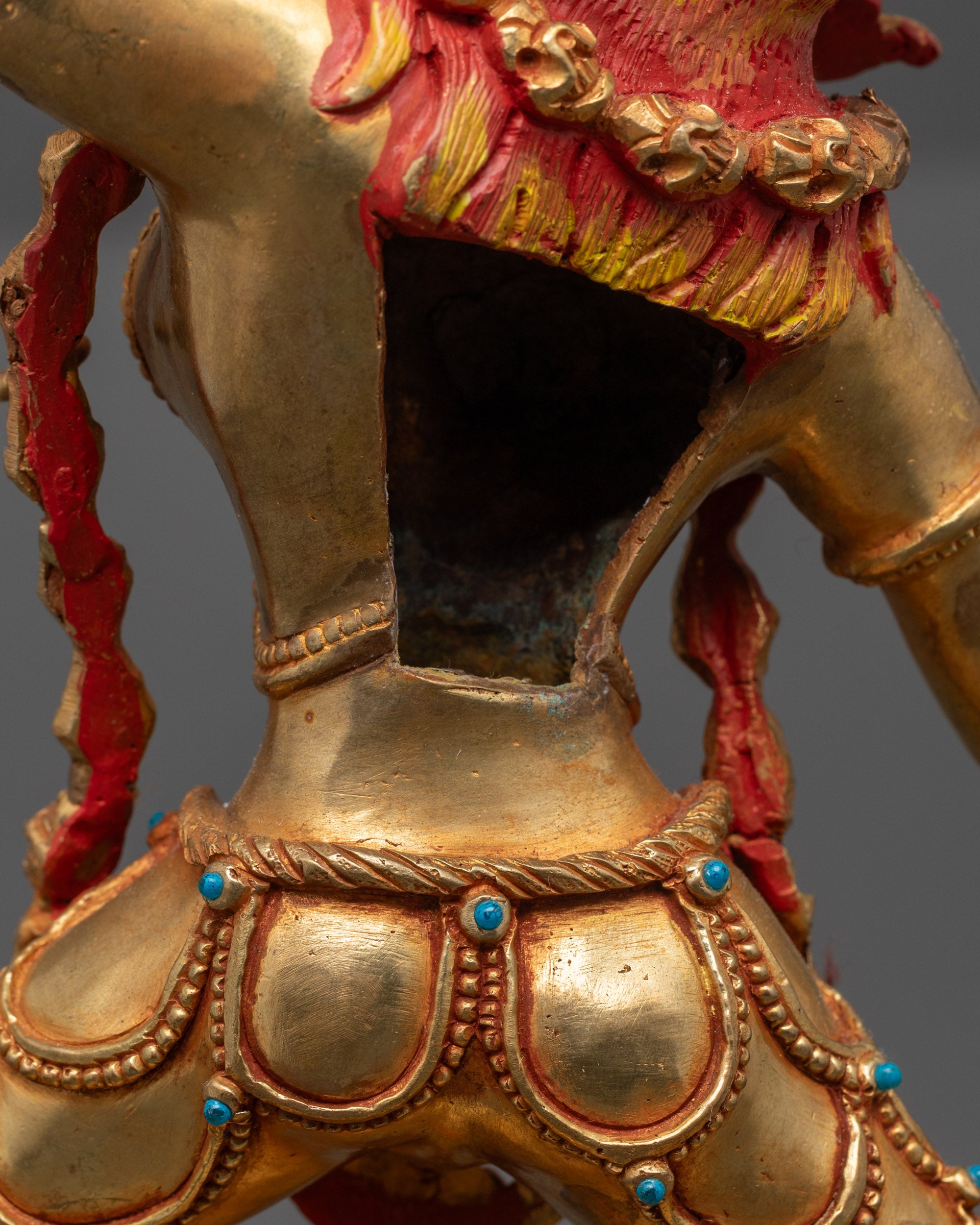 Gold Gilded Divine Vajrayogini Statue | Nepalese Tantric Deity Art