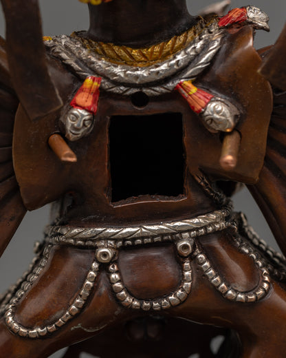 Oxidized Yamantaka Statue | Fierce Vajrabhairava Deity from Nepal