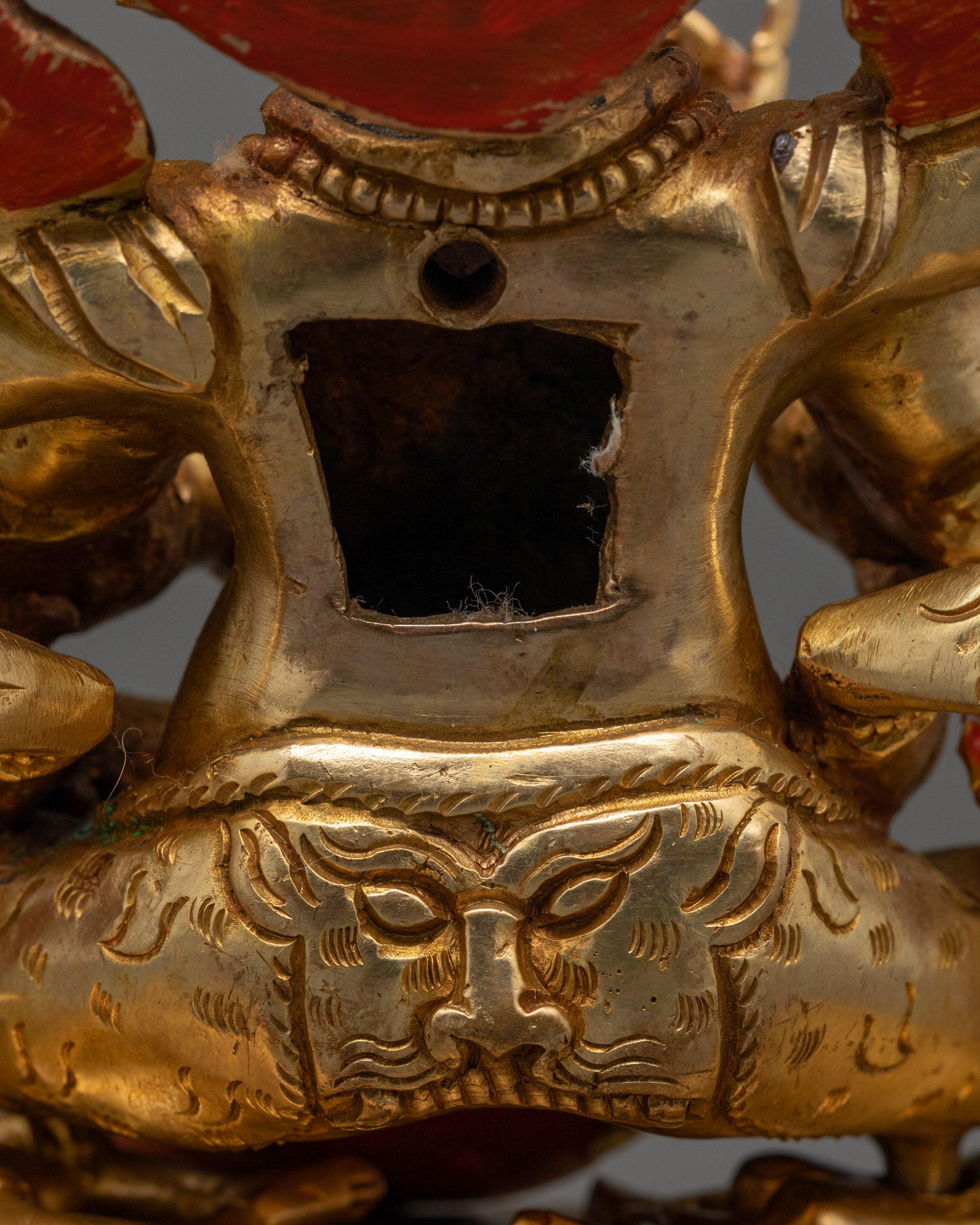 Four Armed Mahakala Statue | Traditional Buddhist Wrathful Deity