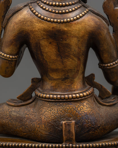 Majestic Green Tara Statue | Himalayan Traditional Buddhist Art