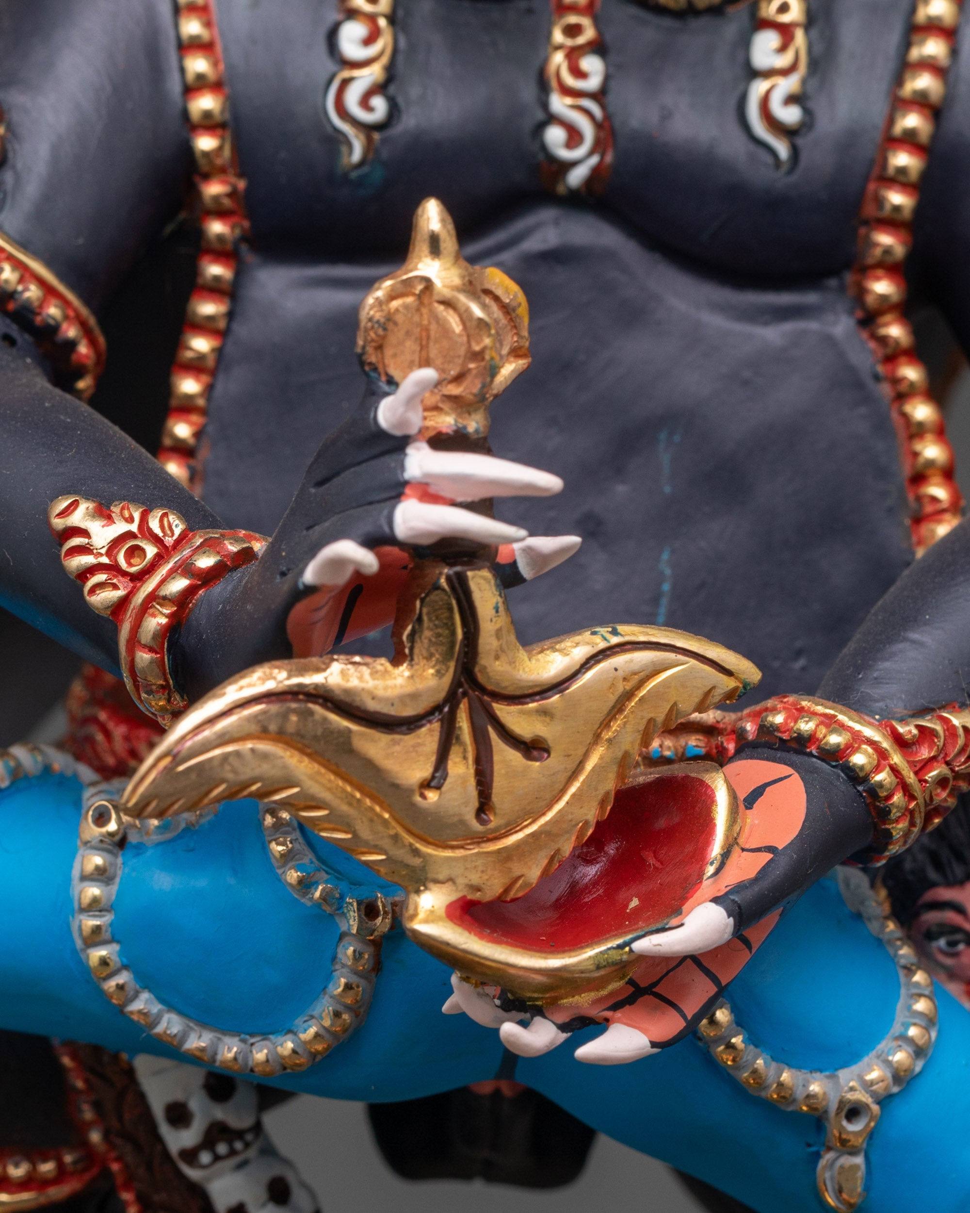 Handcrafted Yamantaka Consort Statue | Wrathful Deity Union Sculpture