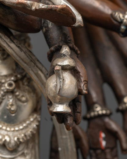 Oxidized 1000 Armed Chenrezig Statue | Spiritual Sculpture from Nepal