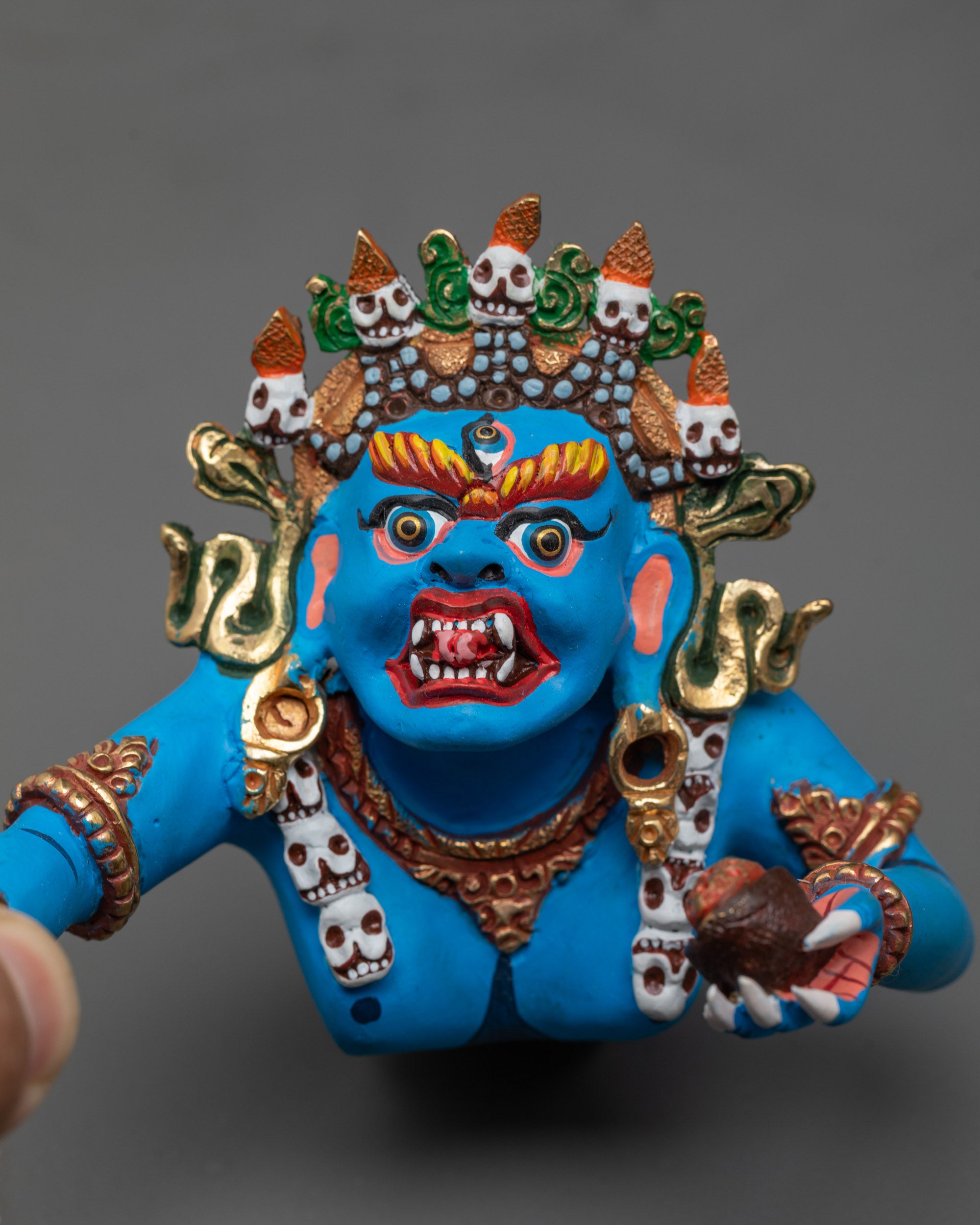 Handcrafted Yamantaka Consort Statue | Wrathful Deity Union Sculpture