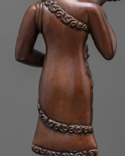 Oxidized Statue of Shakyamuni Buddha with Disciples | Buddhist Artwork
