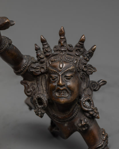 Tibetan Hayagriva Statue | Lost Wax Carved Buddhist Deity