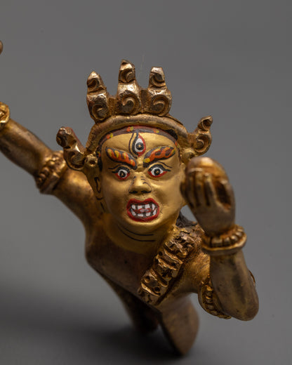 Four Armed Mahakala Statue | Traditional Buddhist Wrathful Deity