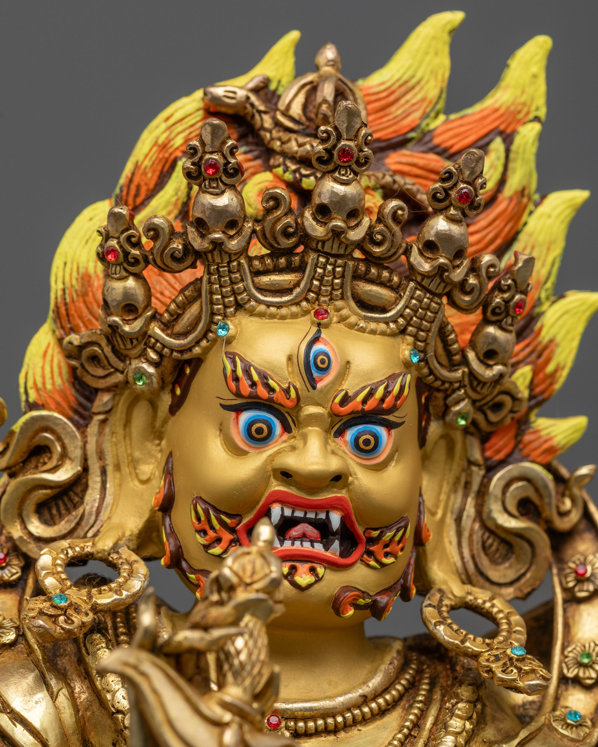 Wrathful Six Armed Mahakala Statue | Guardian of the Dharma