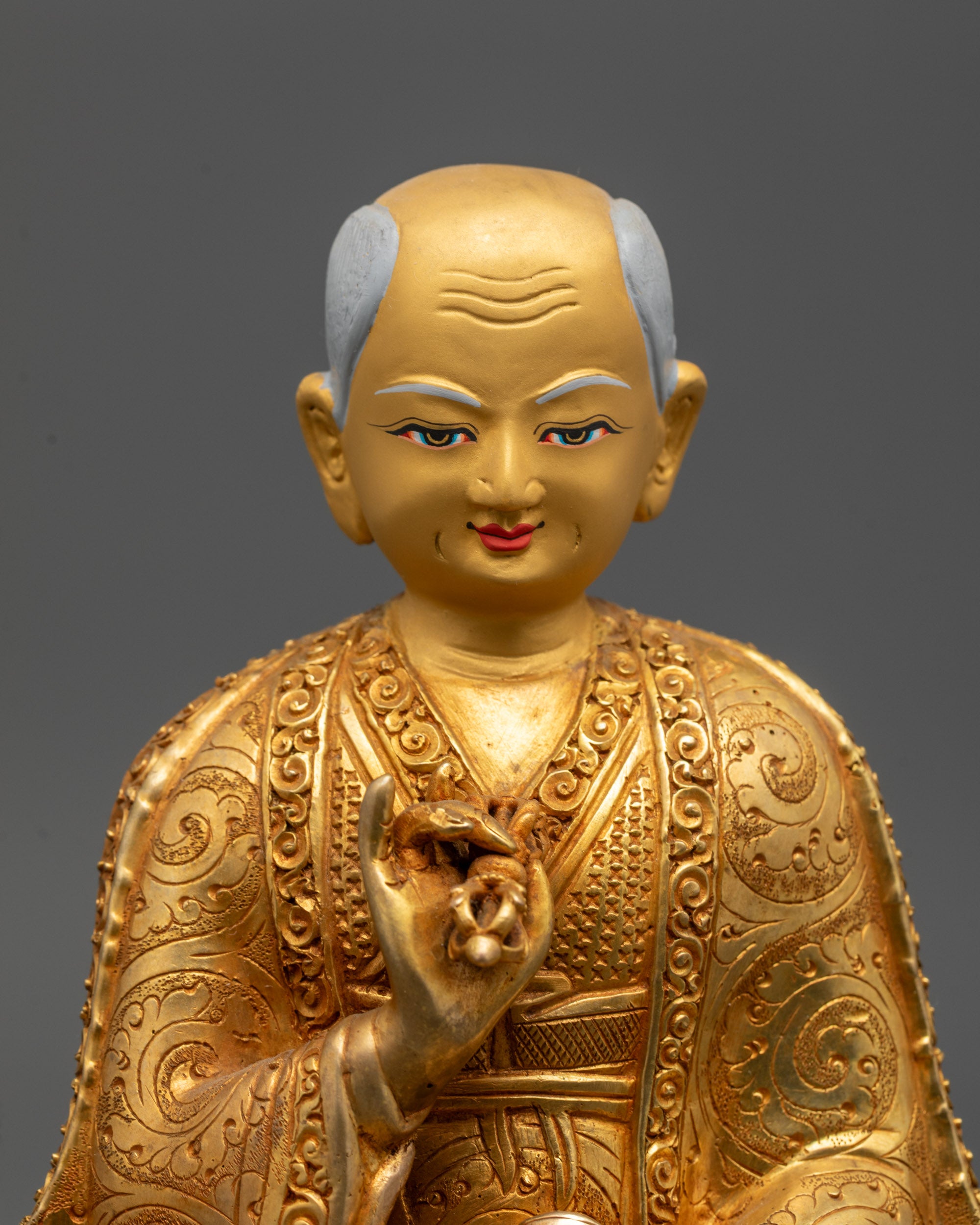Sakya Master Set Statue | Detailed Handmade Buddhist Craft from Nepal