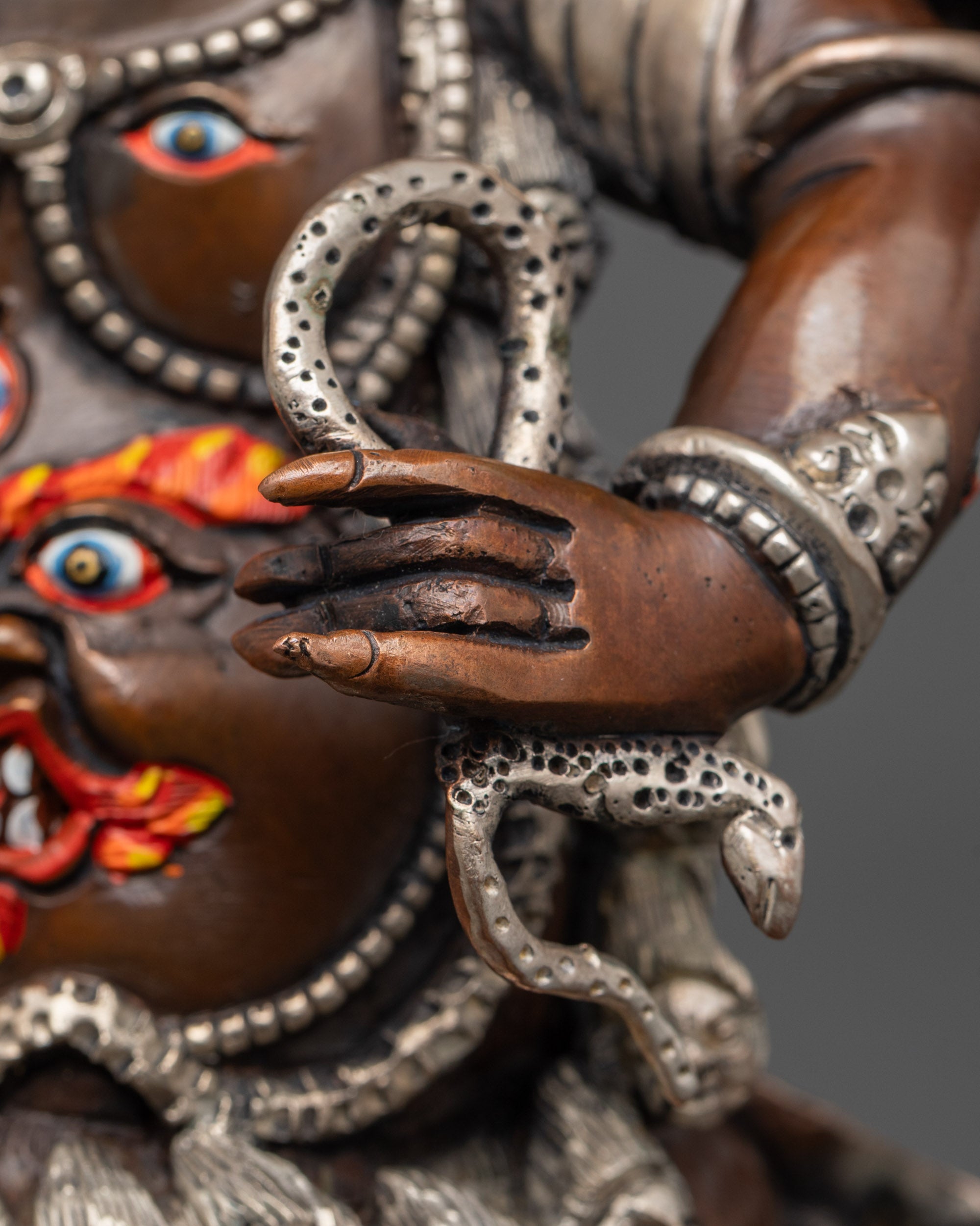 Ekajati, Rahula & Dorje Legpa Statue Set | Buddhist Protector Deities